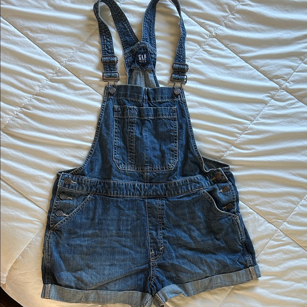 GAP Blue Denim Short Overalls